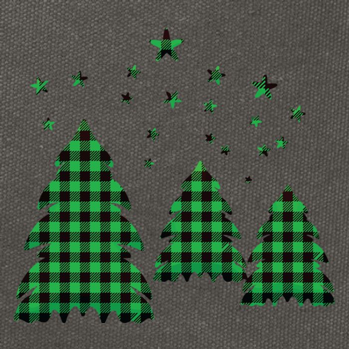 Festive Christmas Trees Pattern Cotton Canvas Backpack