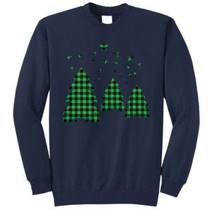 Festive Christmas Trees Pattern Tall Sweatshirt