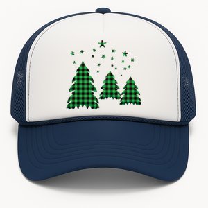 Festive Christmas Trees Pattern Trucker Hat