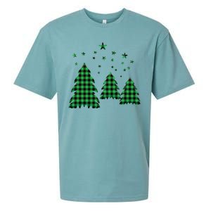 Festive Christmas Trees Pattern Sueded Cloud Jersey T-Shirt