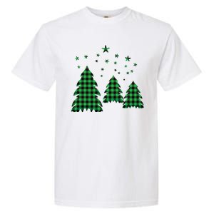 Festive Christmas Trees Pattern Garment-Dyed Heavyweight T-Shirt