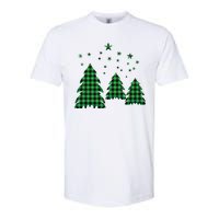 Festive Christmas Trees Pattern Softstyle CVC T-Shirt