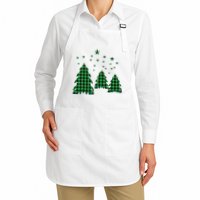 Festive Christmas Trees Pattern Apron