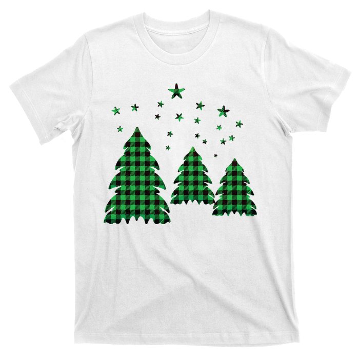 Festive Christmas Trees Pattern T-Shirt