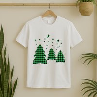 Festive Christmas Trees Pattern T-Shirt