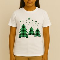Festive Christmas Trees Pattern T-Shirt