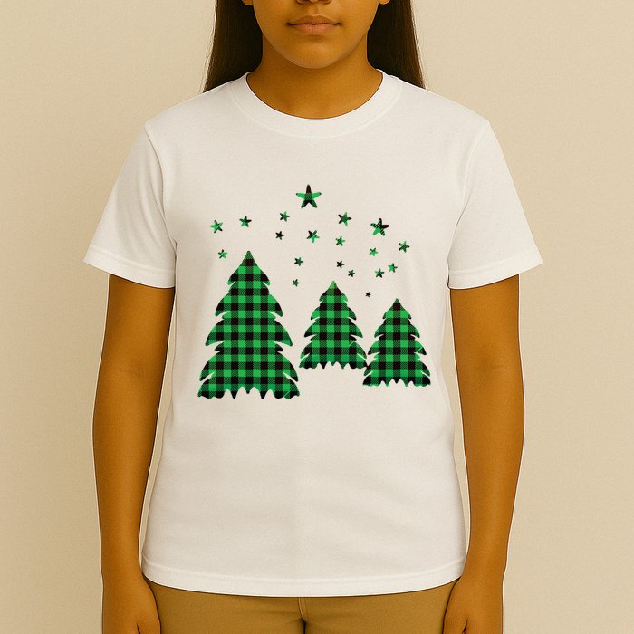 Festive Christmas Trees Pattern T-Shirt