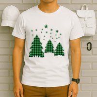 Festive Christmas Trees Pattern T-Shirt