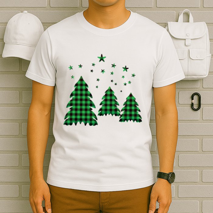 Festive Christmas Trees Pattern T-Shirt