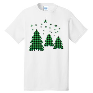 Festive Christmas Trees Pattern Tall T-Shirt