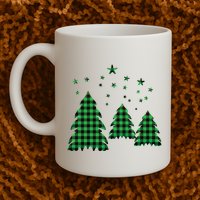 Festive Christmas Trees Pattern Mug
