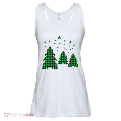 Festive Christmas Trees Pattern Ladies Essential Flowy Tank