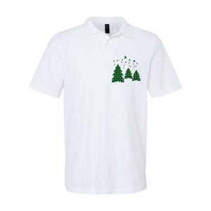 Festive Christmas Trees Pattern Softstyle Adult Sport Polo