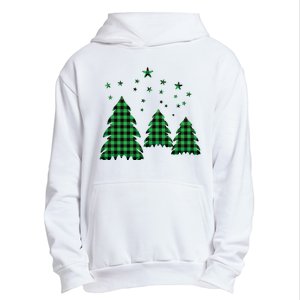 Festive Christmas Trees Pattern Urban Pullover Hoodie