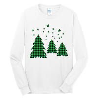 Festive Christmas Trees Pattern Tall Long Sleeve T-Shirt