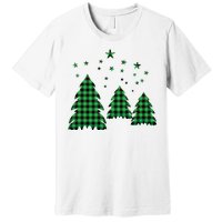 Festive Christmas Trees Pattern Premium T-Shirt