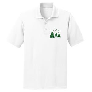 Festive Christmas Trees Pattern PosiCharge RacerMesh Polo