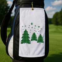 Festive Christmas Trees Pattern Golf Towel