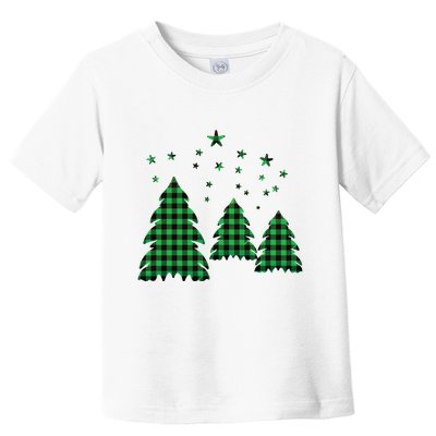 Festive Christmas Trees Pattern Toddler T-Shirt