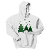 Festive Christmas Trees Pattern Kids Hoodie