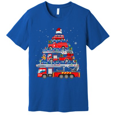 Firefighter Christmas Tree Fire Truck Fire Xmas Funny Gift Gift Premium T-Shirt