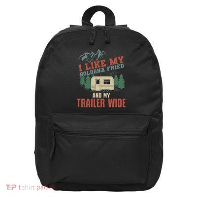Funny Camper Trailer Gift For The Redneck Humor Gift 16 in Basic Backpack