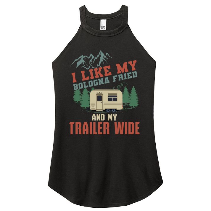 Funny Camper Trailer Gift For The Redneck Humor Gift Women's Perfect Tri Rocker Tank