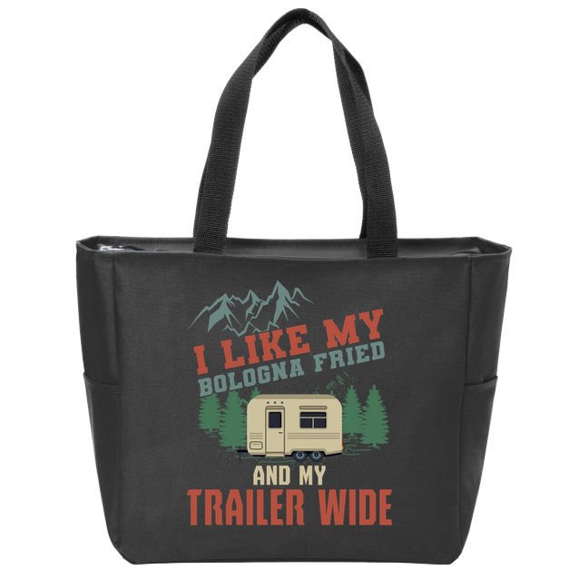 Funny Camper Trailer Gift For The Redneck Humor Gift Zip Tote Bag