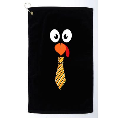 Funny Cute Turkey Face Pilgrim T Thanksgiving Costume Platinum Collection Golf Towel