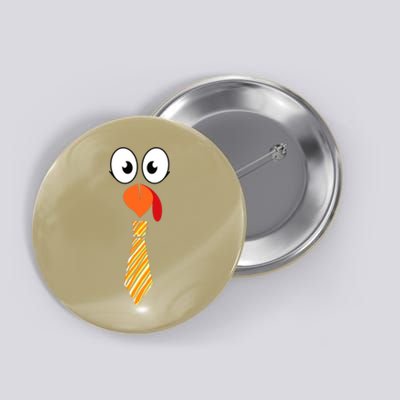 Funny Cute Turkey Face Pilgrim T Thanksgiving Costume Button