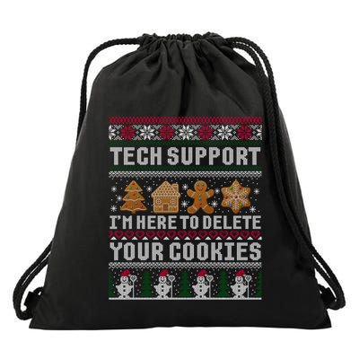 Funny Christmas Tech Supporgift Computer Programmer Gift Cool Gift Drawstring Bag