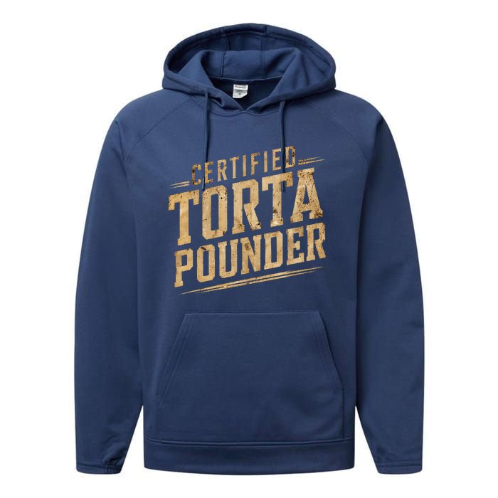 Funny Certified Torta Pounder Latino Performance Fleece Hoodie