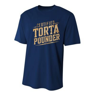 Funny Certified Torta Pounder Latino Youth Performance Sprint T-Shirt