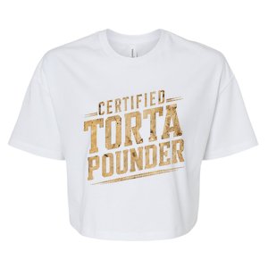 Funny Certified Torta Pounder Latino Bella+Canvas Jersey Crop Tee