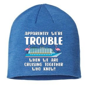 Funny Cruise Trip Apparently Were Trouble Cruising Together Meaningful Gift Sustainable Beanie