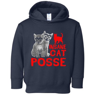 Funny Cat T Insane Cat Posse Gift Tee For Women Toddler Hoodie