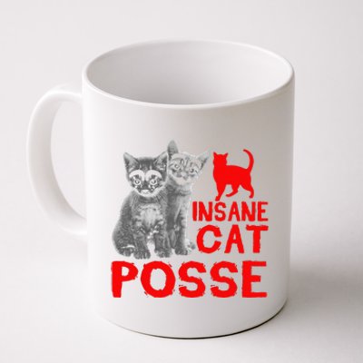 Funny Cat T Insane Cat Posse Gift Tee For Women Coffee Mug