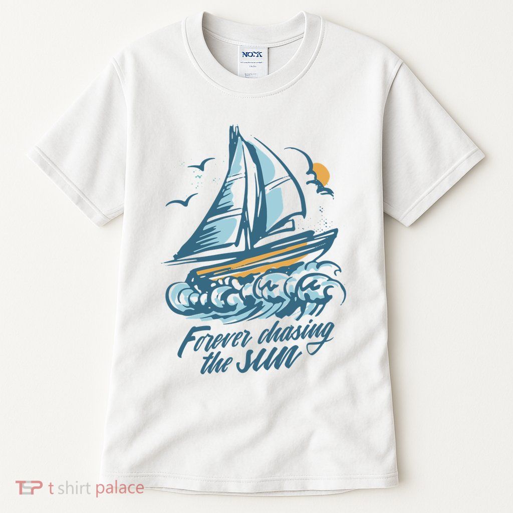 Forever Chasing The Sun Sail Boat Tall T-Shirt