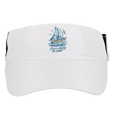 Forever Chasing The Sun Sail Boat Adult Drive Performance Visor