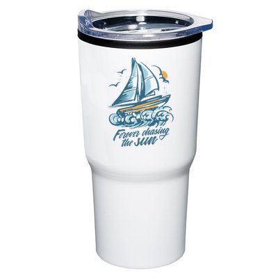 Forever Chasing The Sun Sail Boat Tumbler