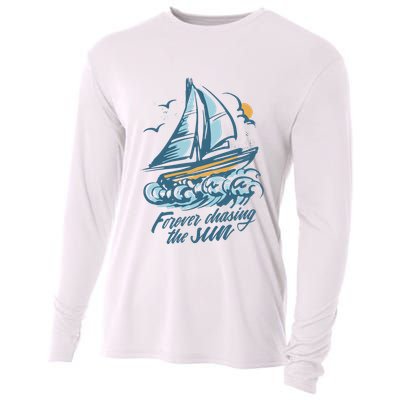 Forever Chasing The Sun Sail Boat Cooling Performance Long Sleeve Crew