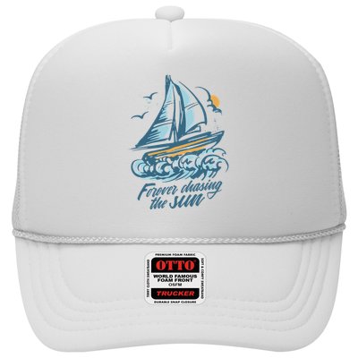 Forever Chasing The Sun Sail Boat Trucker Hat