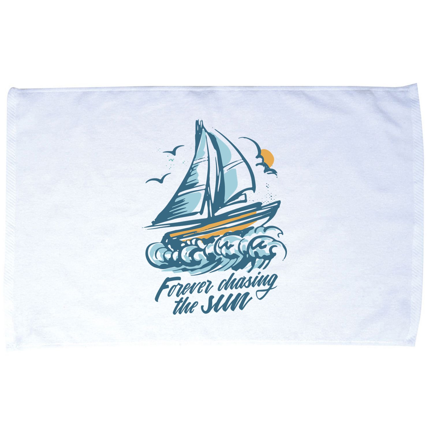 Forever Chasing The Sun Sail Boat Microfiber Hand Towel