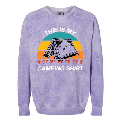 Funny Camping, This Is My Camping, Social Distancing, Hiking, Nature, Hike Colorblast Crewneck Sweatshirt