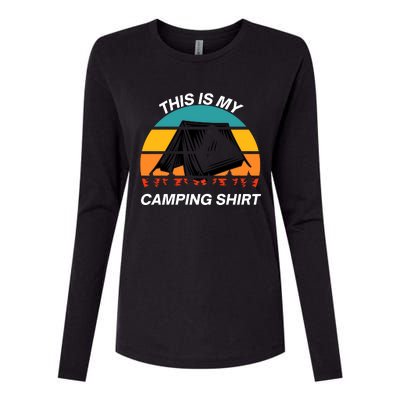 Funny Camping, This Is My Camping, Social Distancing, Hiking, Nature, Hike Womens Cotton Relaxed Long Sleeve T-Shirt