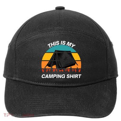Funny Camping, This Is My Camping, Social Distancing, Hiking, Nature, Hike 7-Panel Snapback Hat