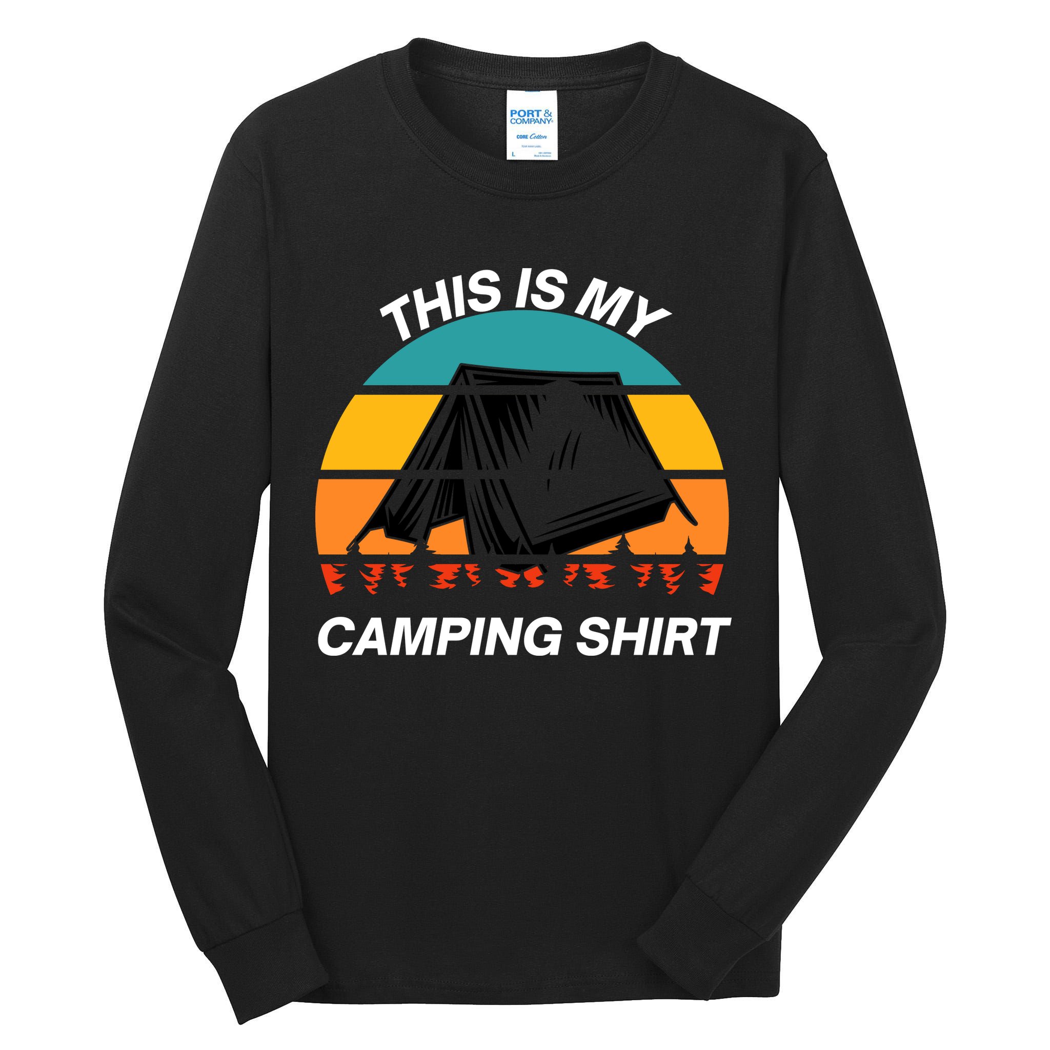 Funny Camping, This Is My Camping, Social Distancing, Hiking, Nature, Hike Tall Long Sleeve T-Shirt