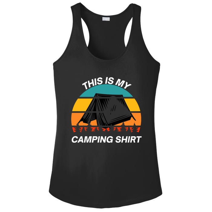 Funny Camping, This Is My Camping, Social Distancing, Hiking, Nature, Hike Ladies PosiCharge Competitor Racerback Tank