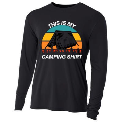 Funny Camping, This Is My Camping, Social Distancing, Hiking, Nature, Hike Cooling Performance Long Sleeve Crew