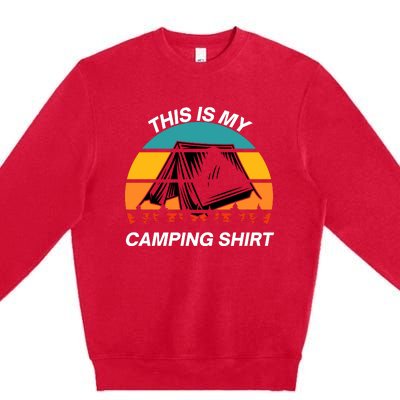 Funny Camping, This Is My Camping, Social Distancing, Hiking, Nature, Hike Premium Crewneck Sweatshirt